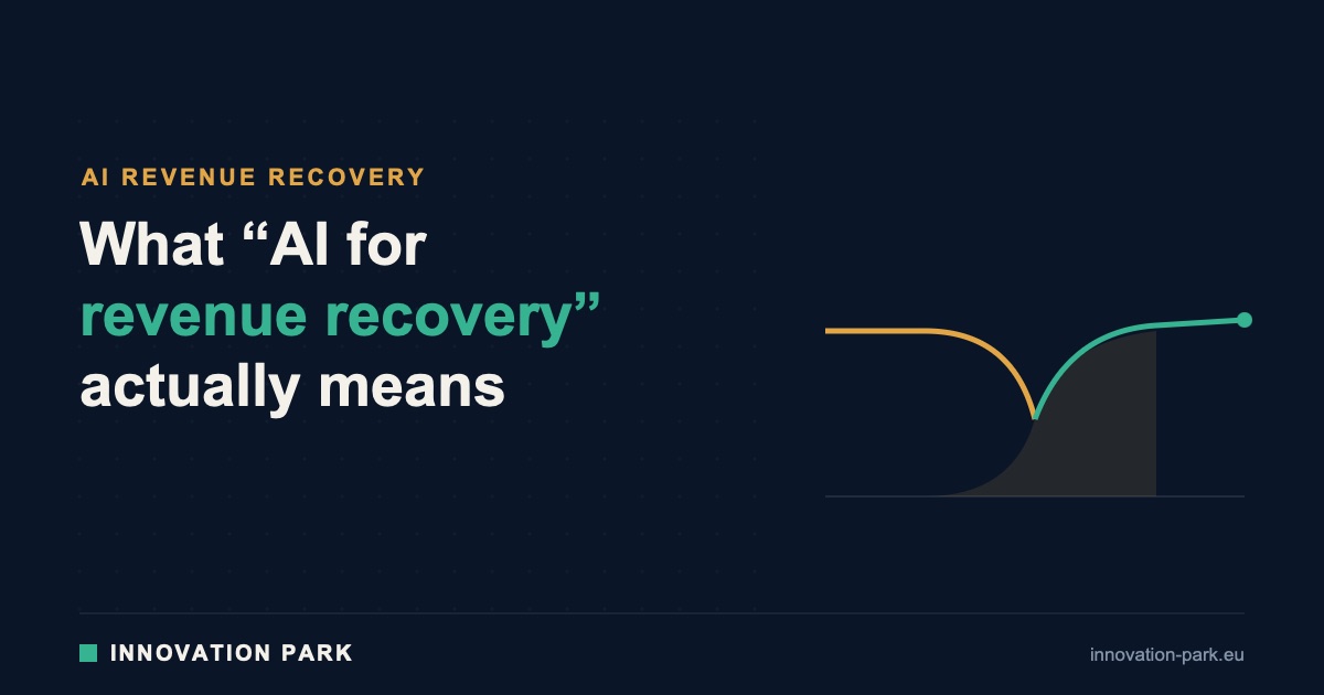 A revenue line dipping into a dormant trough and recovering — Innovation Park Revenue Lens