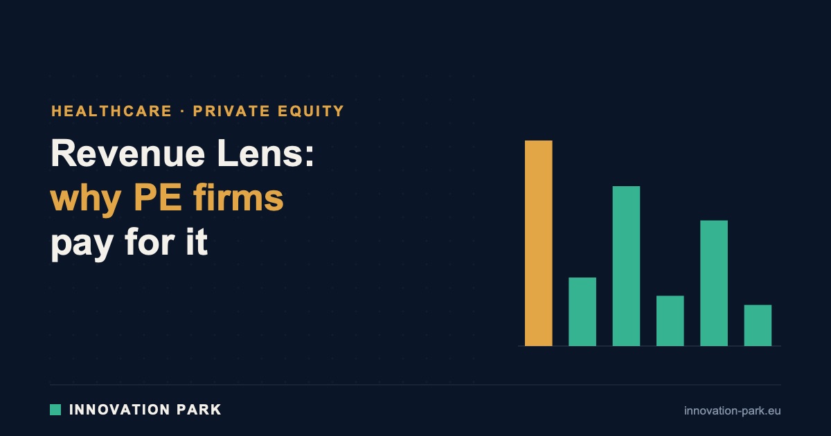 Bar chart showing high conversion variance across a PE healthcare portfolio — Innovation Park